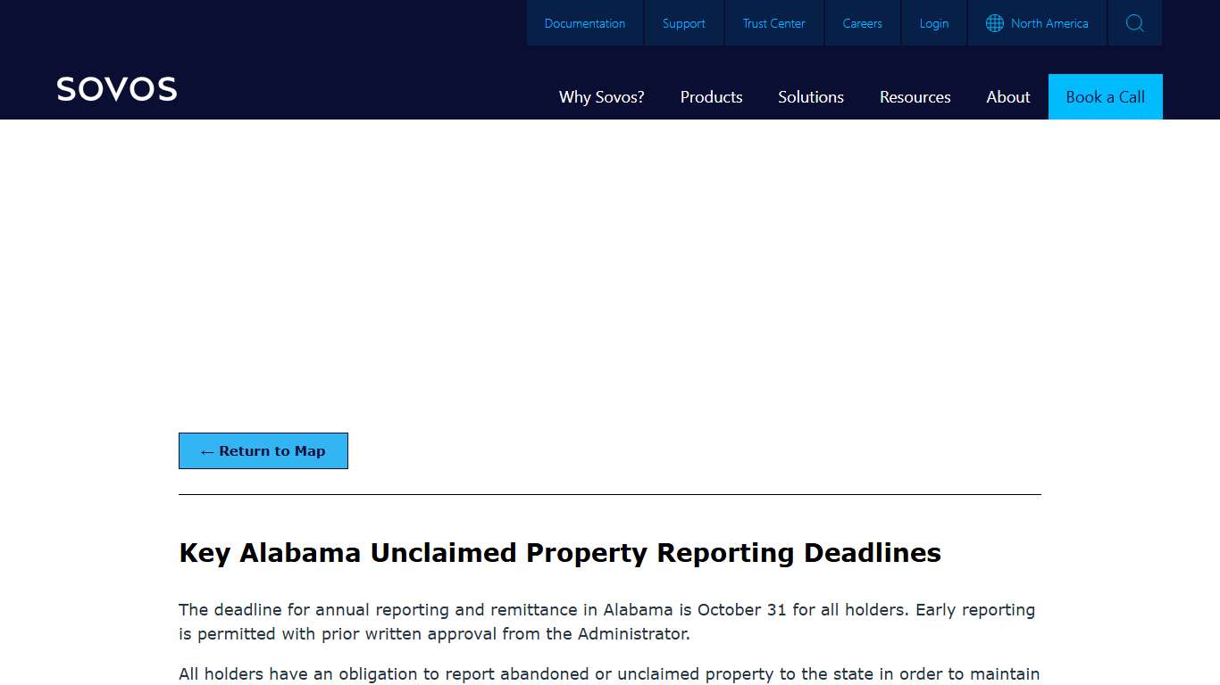 Alabama Escheat & Unclaimed Property Laws | Sovos
