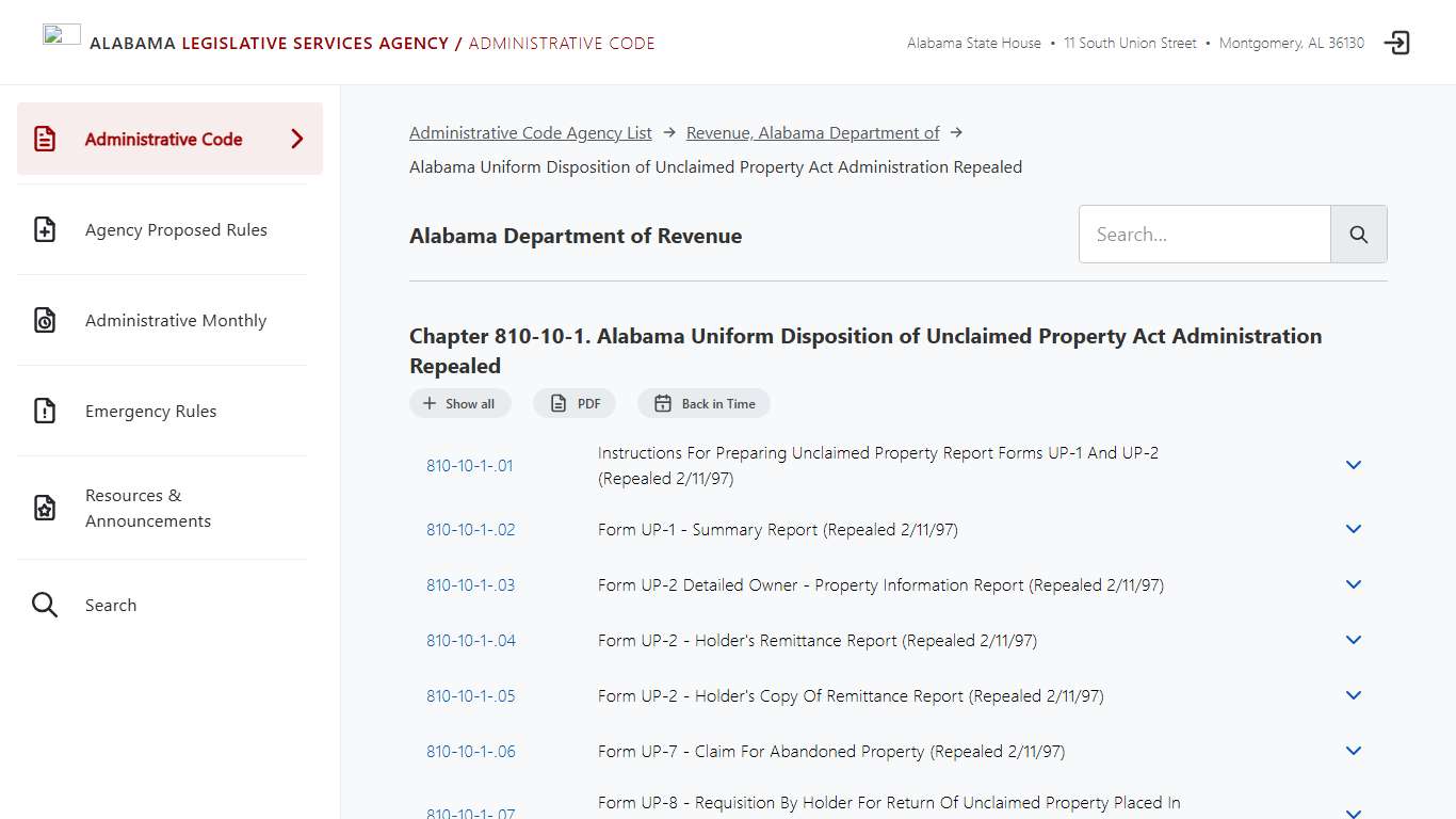 Alabama Administrative Code